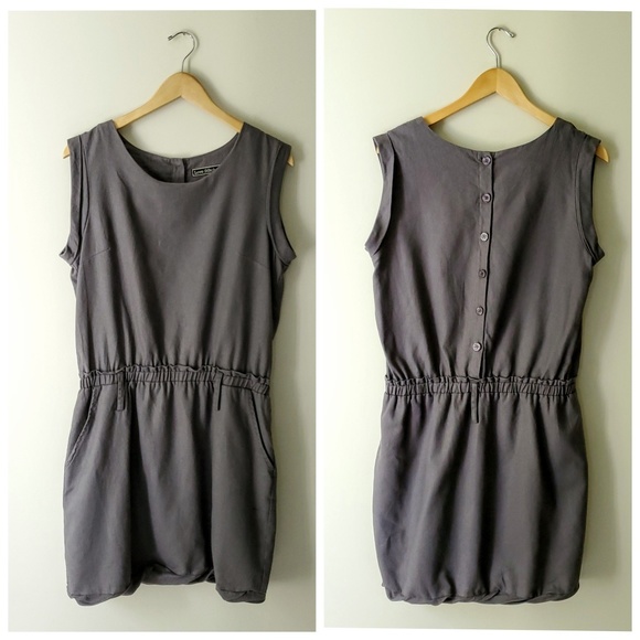 Love Stitch | Charcoal Sleeveless Linen Midi Dress - Picture 8 of 8